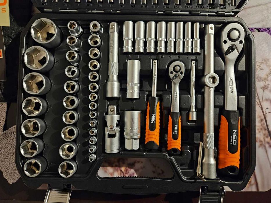 NOWY Zestaw Komplet Kluczy Nasadowych Nasadek Narzędzi Neo Tools