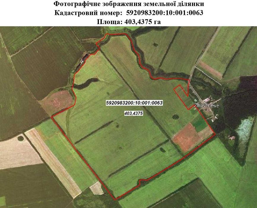 Передача в суборенду земельної ділянки, площею 403,4375 га, Сумська обл.