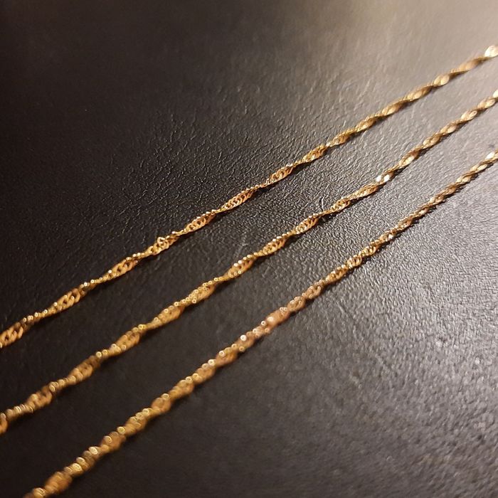 Złoty łańcuszek 333 ZŁOTY łańcuszek Singapur IDEALNY NA PREZENT HIT!!!