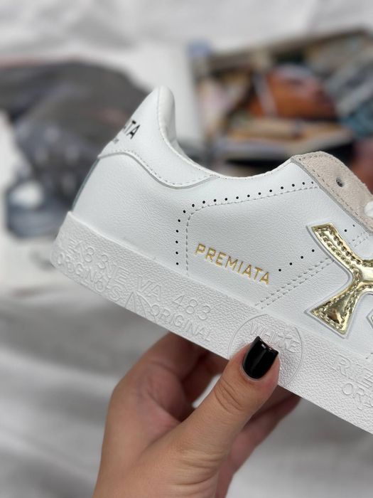 Кросівки Premiata Steven White - Beige premium | Кроссовки жіночі