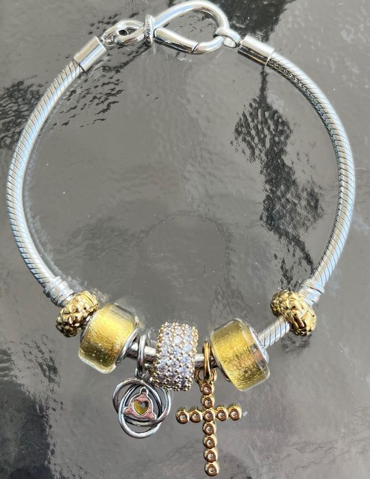 Pandora oryginał bransoletka z charmsami