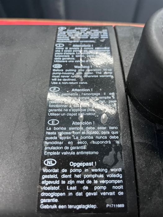 Bomba para agua marca leader