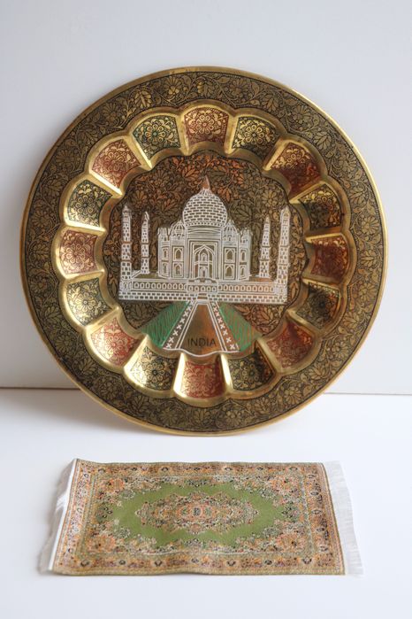 Сувенірна тарілка Індія килимок подарунковий Індія Нові