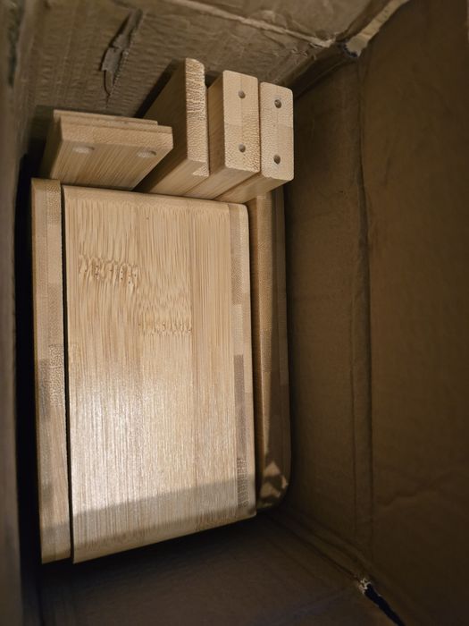 Nowy stojak na papier z szufladką bambus