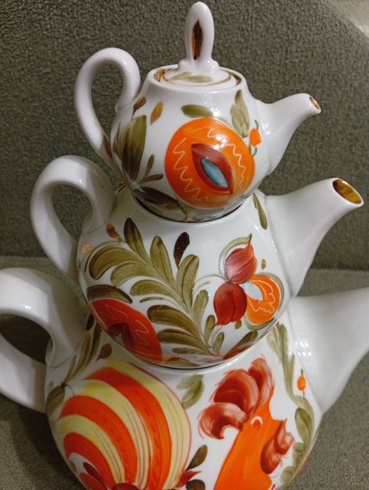 Росписні чайники , набір , Слов'янськ та Городниця