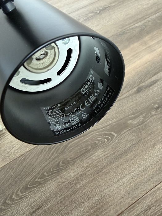 IKEA NYMÅNE kinkiet lampka ścienna czarna