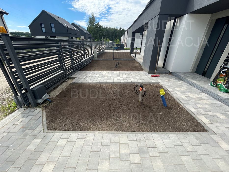 Drenaż Odwodnienia Zakładanie trawników Nawadnianie Utwardzenie terenu