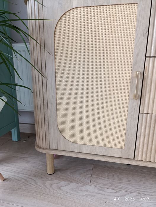 Nowa komoda Boho Modern rattanowa