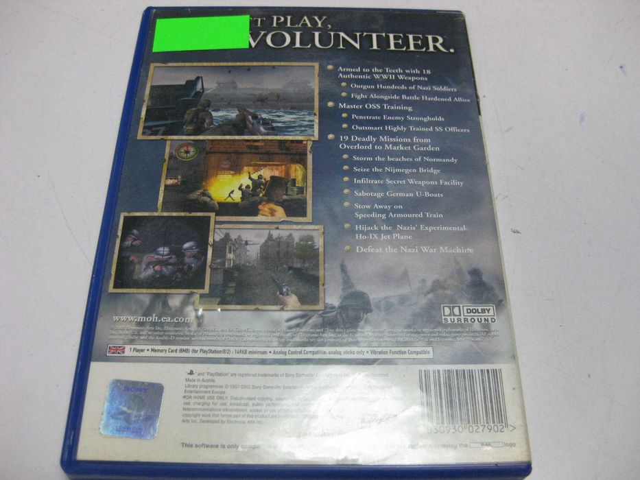 Gra na PS2 PlayStation 2 Medal of Honor Frontline