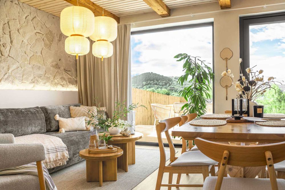 Domek z prywatną balią i widokiem na jezioro