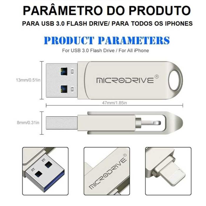 Pen Drive 64 GB USB 3.0 e Iphone 64GB