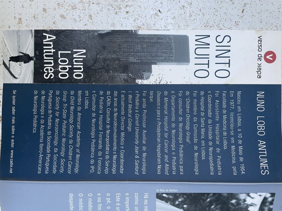 Sinto muito -Nuno Lobo Antunes