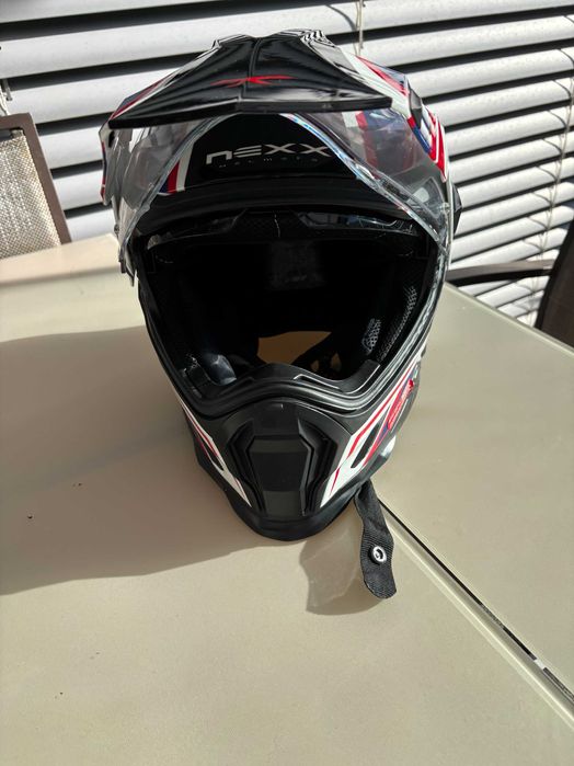 Capacete Nexx XD1 Voyager Branco/ Azul/ Vermelho Tamanho L