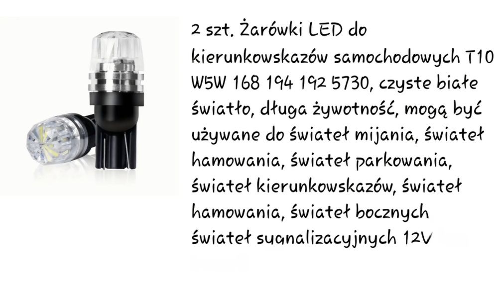 Żarówki  LED  T10