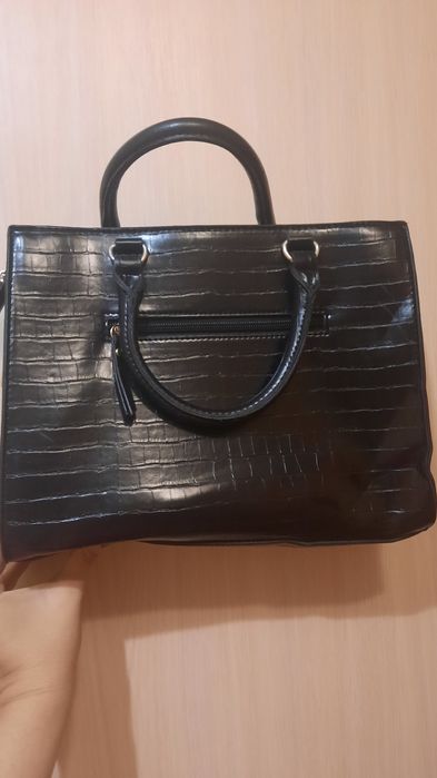 Сумка чорна кроко