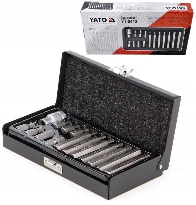 Końcówki wkrętarkowe  HEX, ZESTAW 15 SZT.