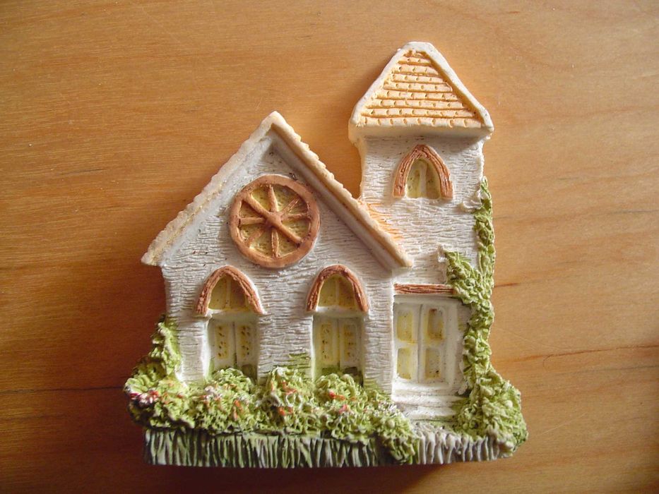 Casas miniatura em resina