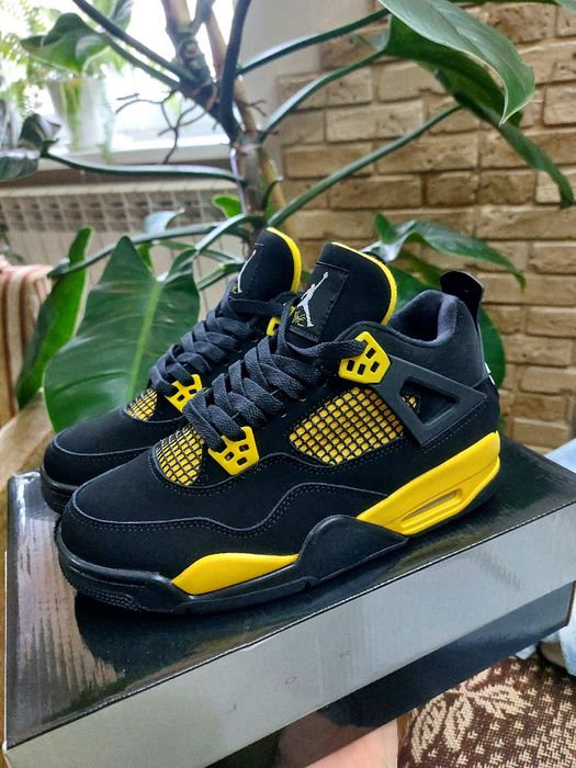 Damskie Buty Retro Air Jordan 4 Yellow Thunder