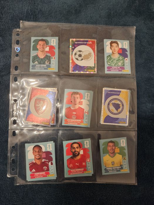 Figurinhas Panini Copa do Mundo 2026 — 181 repetidas | 0,30 € cada | Lote completo 50 €
