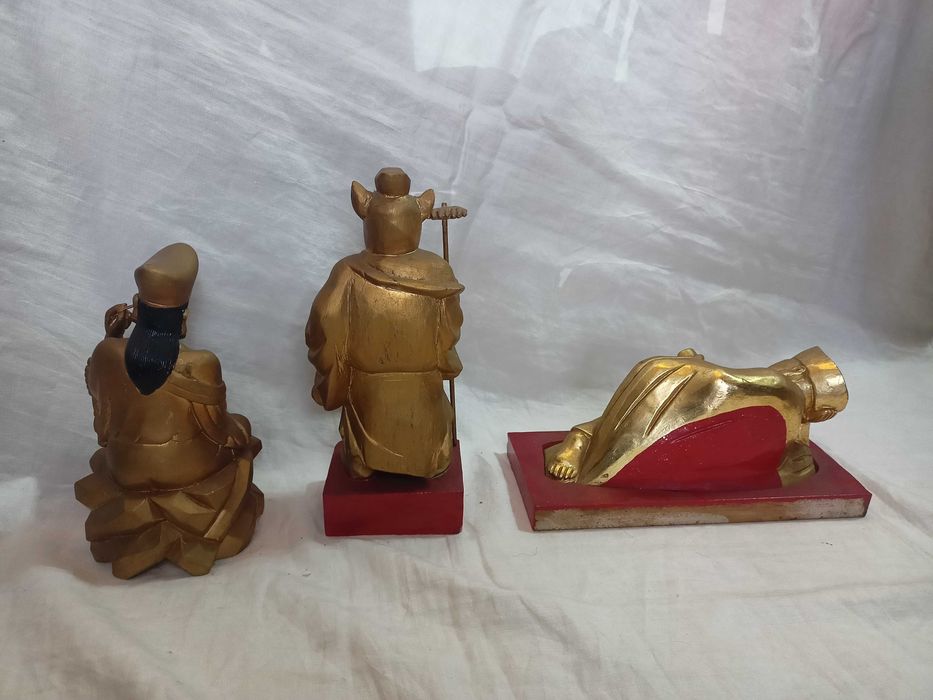 Figuras Orientais Madeira Divindades Religião 5