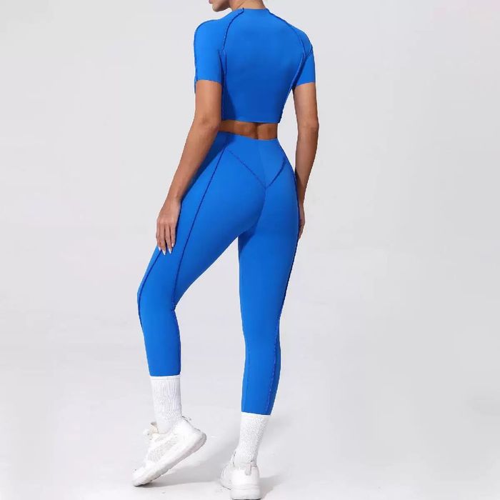 Безшовний костюм топ лосини для йоги фітнесу с,м