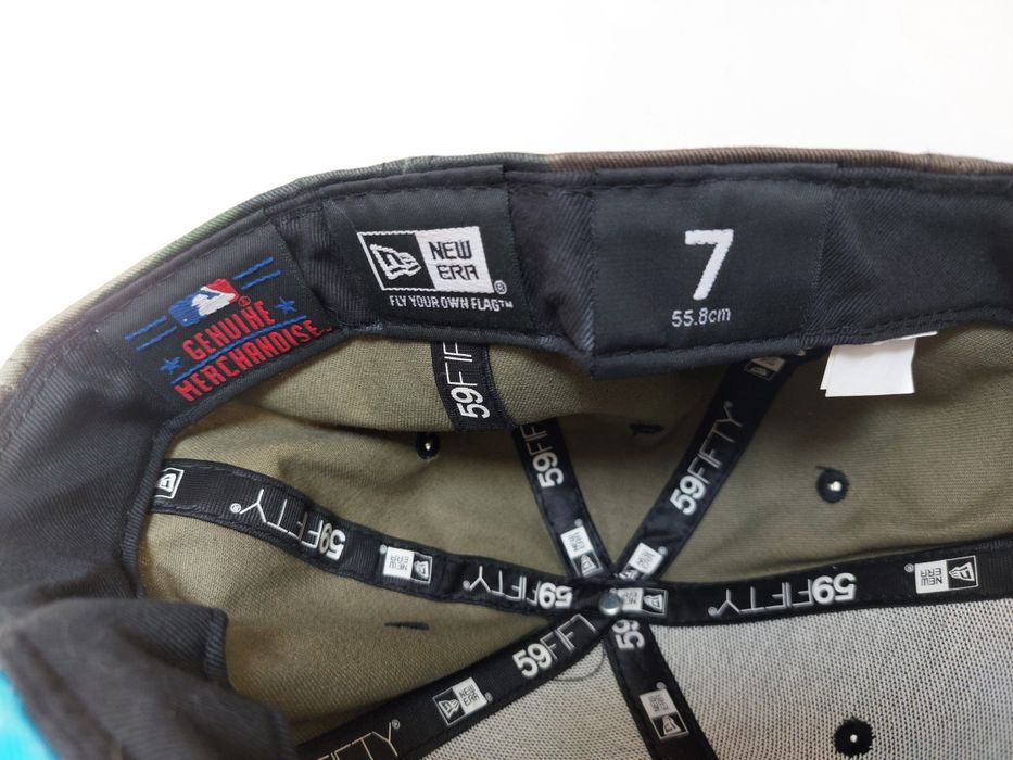 UNIKAT Full cap LA new era 7 55.8 cm moro turkus czapka z daszkiem