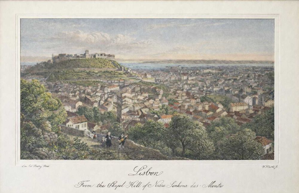 Quadro Antigo – Vista de Lisboa da Senhora do Monte