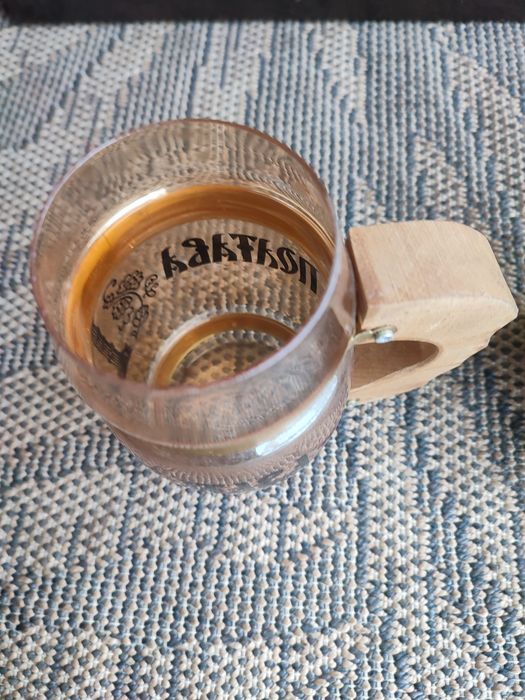 Szklany kufel z czasów PRL