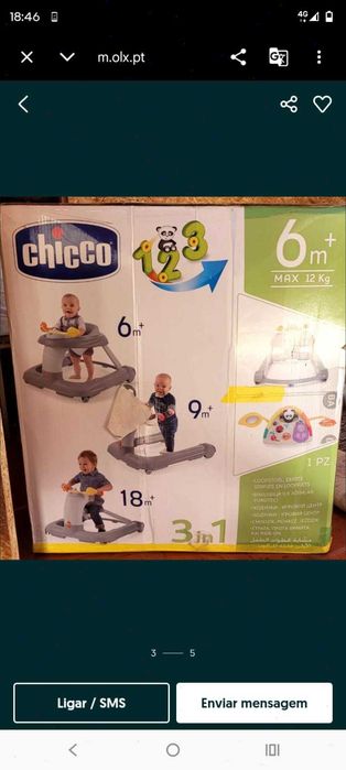 Andarilho evolutivo 123 Chicco (3 em 1)