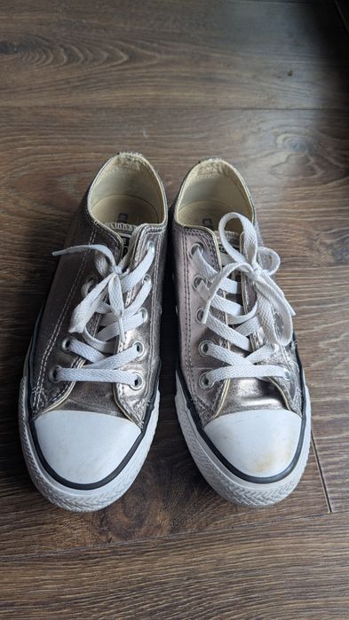 Trampki Converse 37 srebrne metaliczne All Star