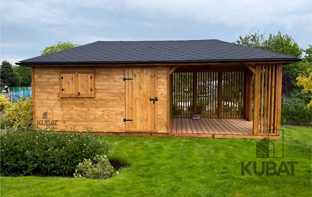 Domek z altana 3x7 | drewniany domek ogrodowy | domek narzedziowy