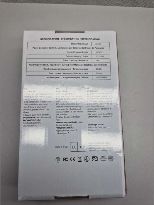 Frezarka do paznokci + akcesoria; Komis Jasło Igielna