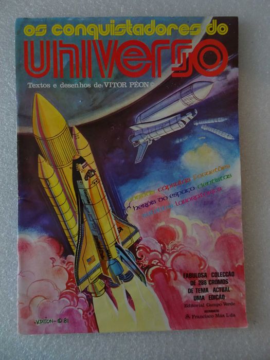Caderneta de cromos Os Conquistadores do Universo (faltam 16 cromos)