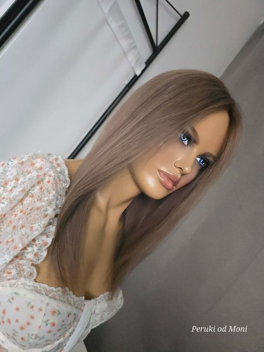 Topper włos europejski ciemny blond