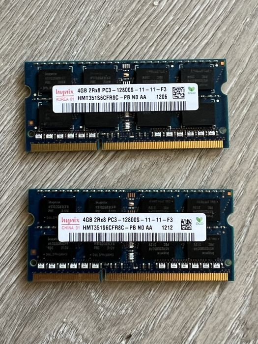 Оперативная память 8GB (2x4GB) DDR3 1600MHz SK hynix для ноутбука