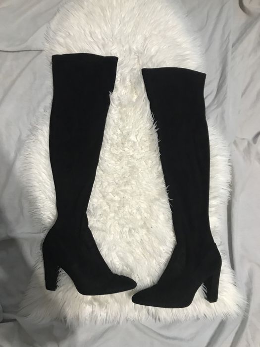 Botas Stradivarius “Over the Knee” (acima do joelho) de camurça - usadas apenas 1 ou 2 vezes