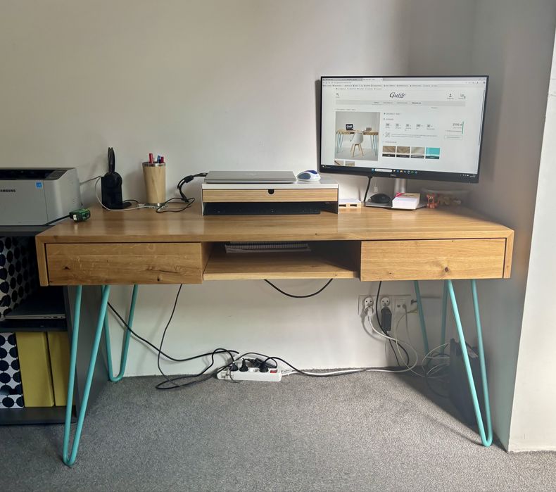 Biurko dębowe model „ABC”, producent Guido