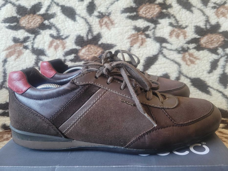 Ekstra sportowe sneakersy skórzane Geox U Xenon wkł.30 cm