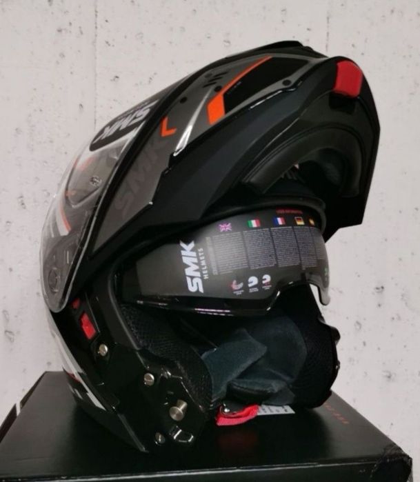 Capacete SMK Tourleader Laranja / Branco ( L )( NOVOS )