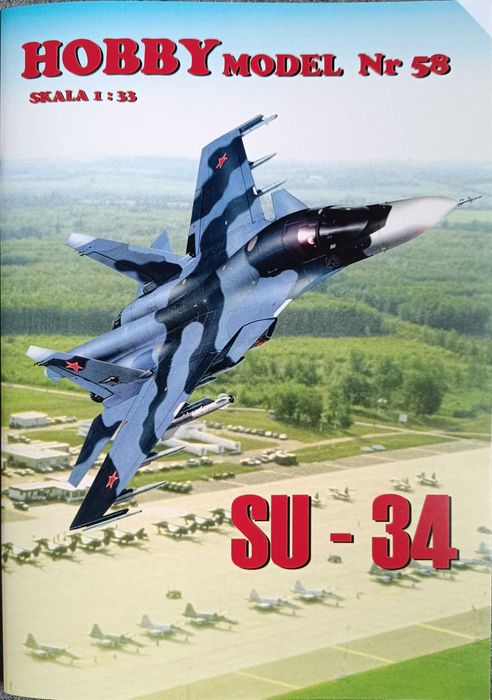 Model kartonowy HOBBY MODEL 58: samolot SU-34