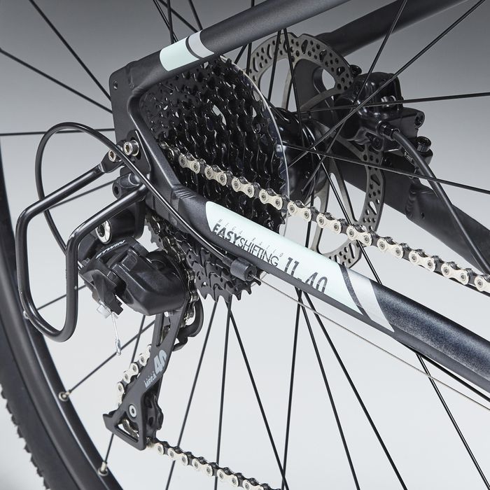 BICICLETA DE TREKKING RIVERSIDE 900 CINZA VERDE ÁGUA