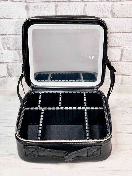 Сумка-органайзер визажиста, косметикичка с зеркалом подсветкой