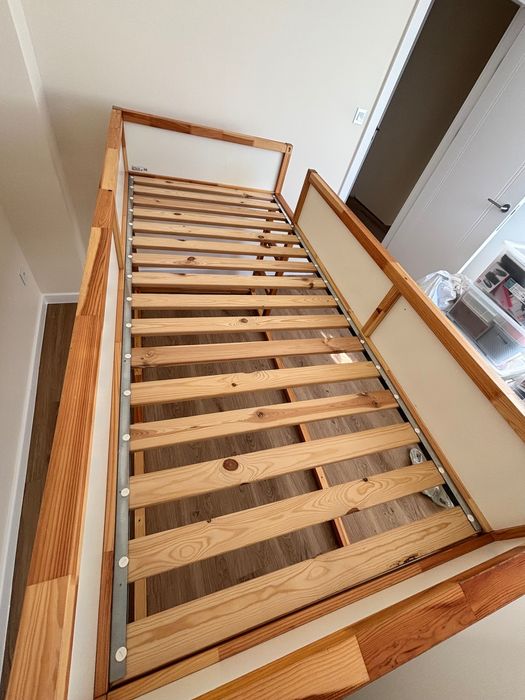 Ikea Kura łóżko piętrowe ze stelażem na dolny materac