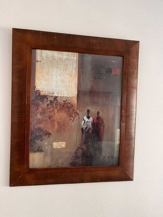 Quadro Emdé original – Moldura Africana 76x61cm – Feito na França