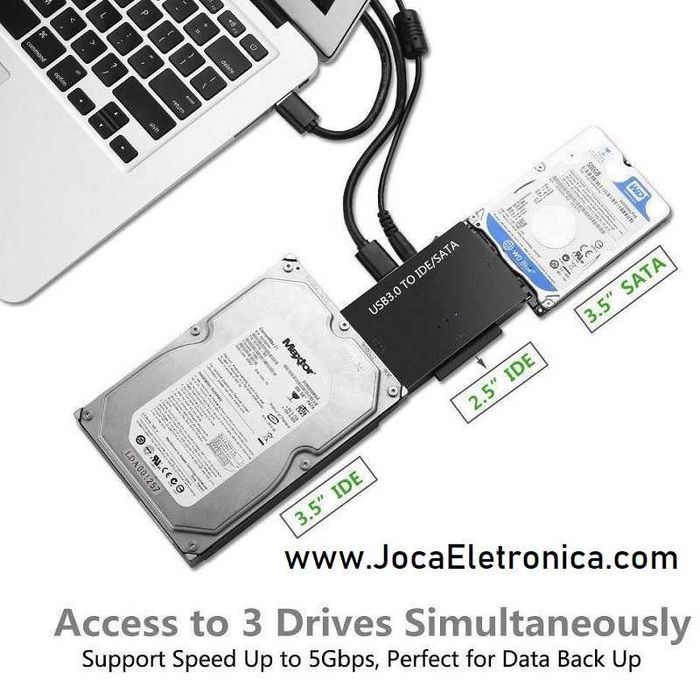Conversor Adaptador IDE / SATA para USB 3.0