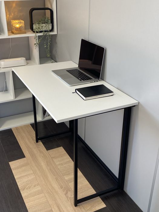 Компютерний стіл, 100 см Білий , розкладний, робочий стіл, трансформер