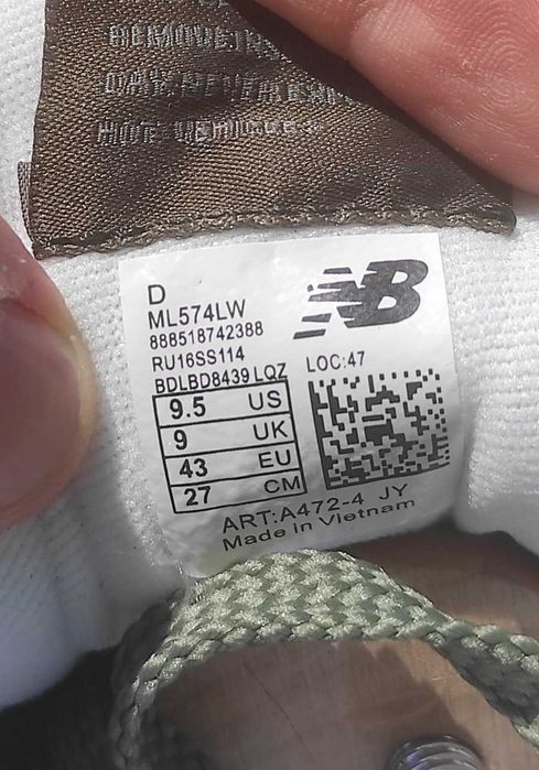 (1494) Чоловічі Кросівки New Balance 574 хакі зелені (41, 44, 45)