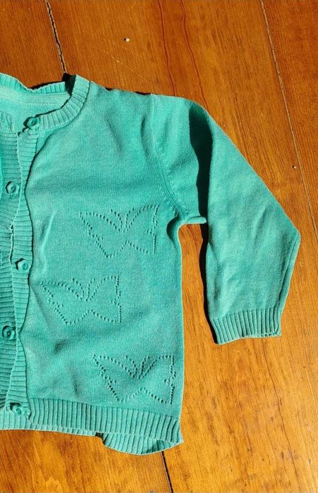 Casaco malha verde menta Primark 3 anos
