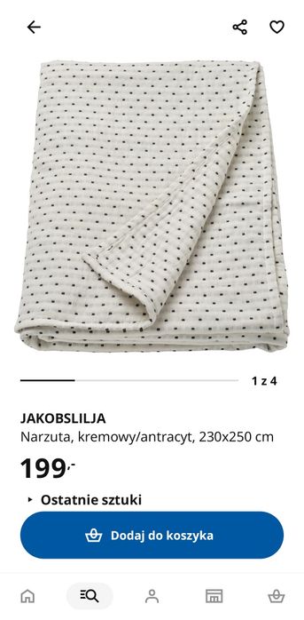 Narzuta Jakobslilja IKEA nowa 230x250