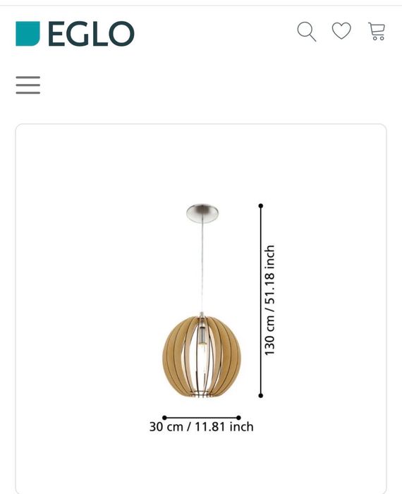 Vendo 2 candeeiros de tecto marca eglo